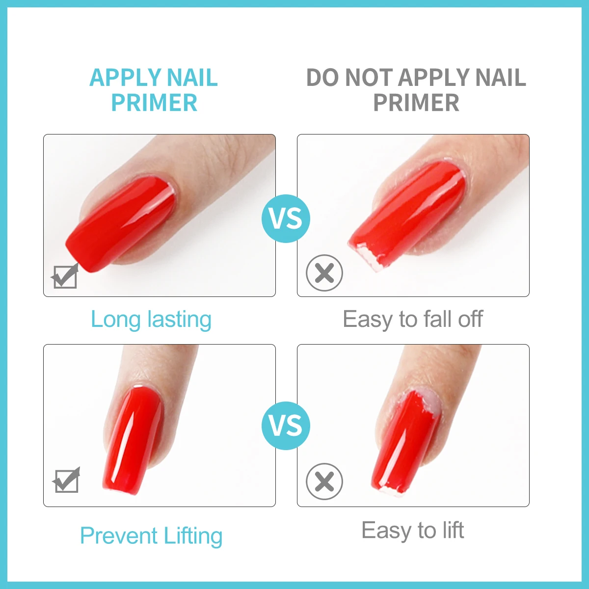 AS 15ml Nail Prep Dehydrator Acid Free Primer set Adhesive Desiccant Acrylic Nails Nail Pre Dehydrator Primer Set