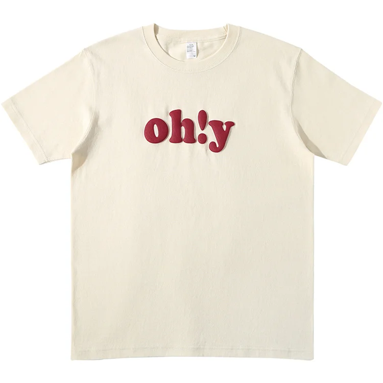 Qianzun manufacturer streetwear quality tops 240gsm graphic oversized heavy t shirts men tshirt for 3d puff print t-shirts