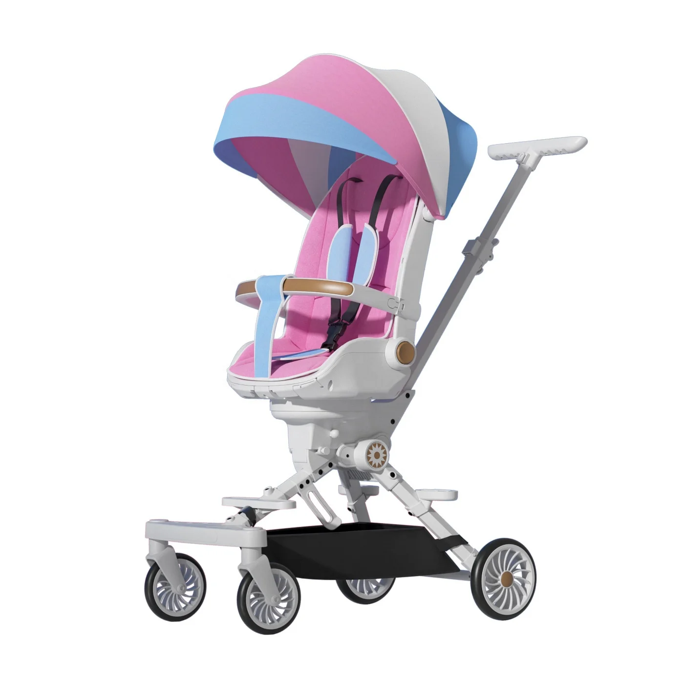 New design baby walker tow-way light baby carrier with sunshade folding easy carry luxury 3 in 1 wagon baby strollers