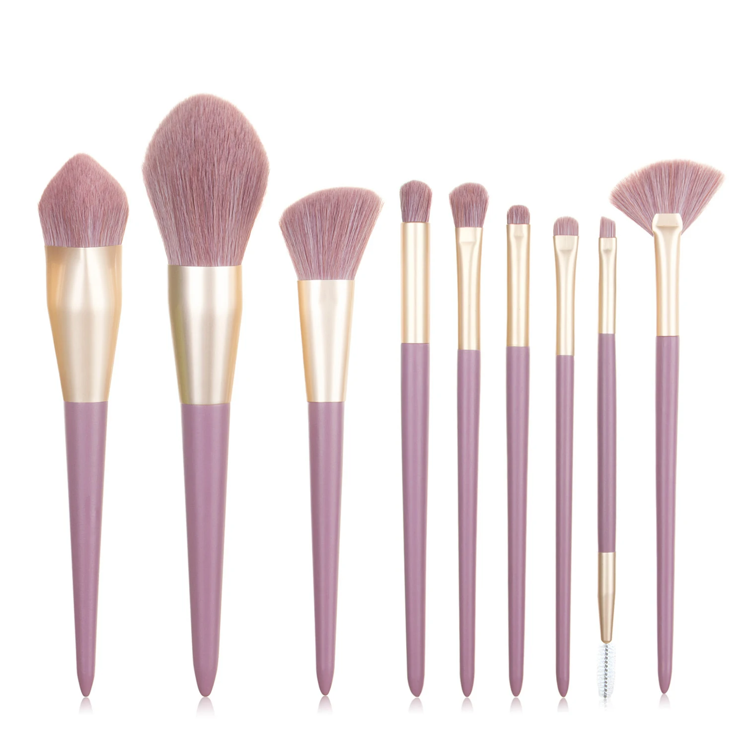 High Quality Eye Brushes Set Fenty Kabuki Makeup 2021 Rose Gold Private Label