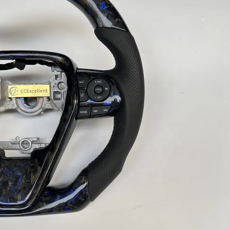 Factory price high quality compatible with Toyota Corolla Rav4 Camry 2018-2021 Real Carbon Fiber Steering Wheel