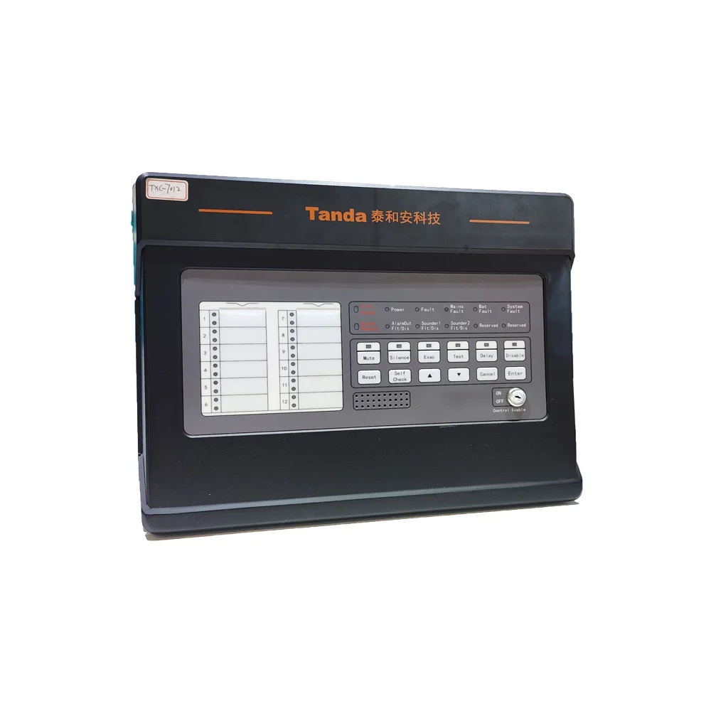 Tanda TXC7001 Conventional  2/4/6/8/10 Zones Smoke Detector Fire Alarm System Fire Alarm Control Panel