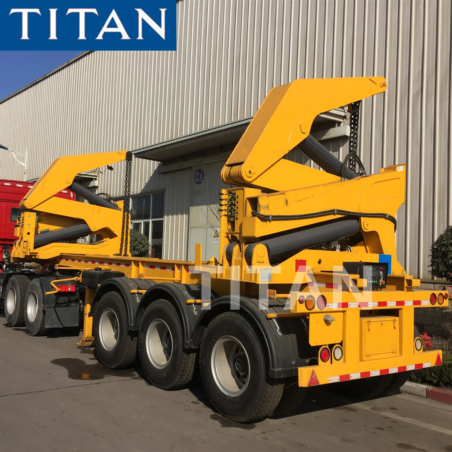 Самозагружающийся трейлер TITAN боковой погрузчик подъемный контейнер подъемник грузовик на