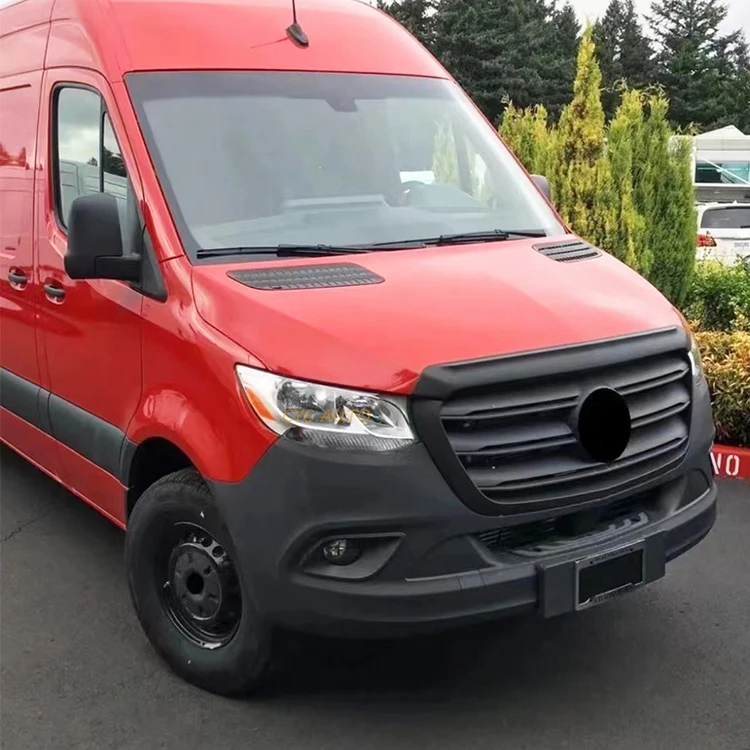 Front hood Accessories For Mercedes Sprinter W907 MPV 2018 2019 2020 2021 Gloss BLACK BONNET Wind STONE DEFLECTOR Protector