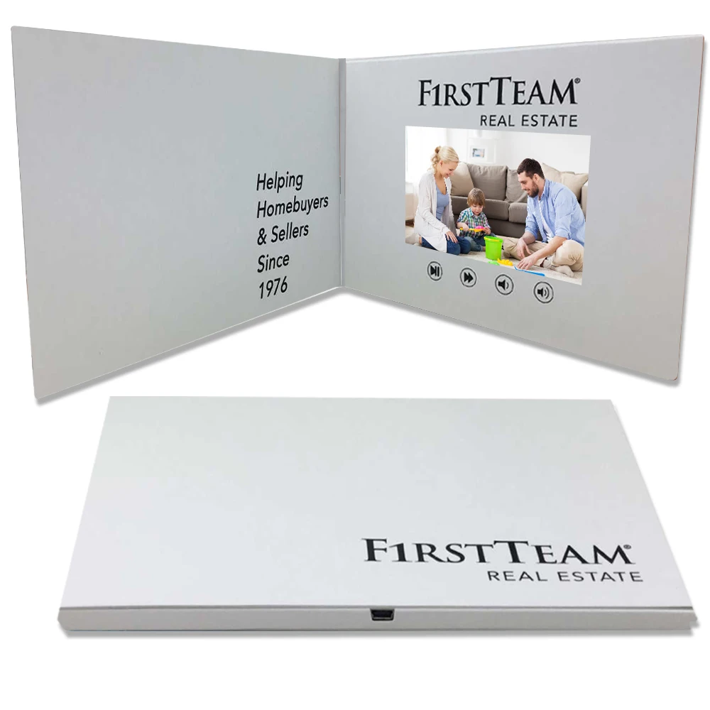 Поздравительная открытка с экраном подарочная брошюра голосовой модуль сделать на заказ 2 4