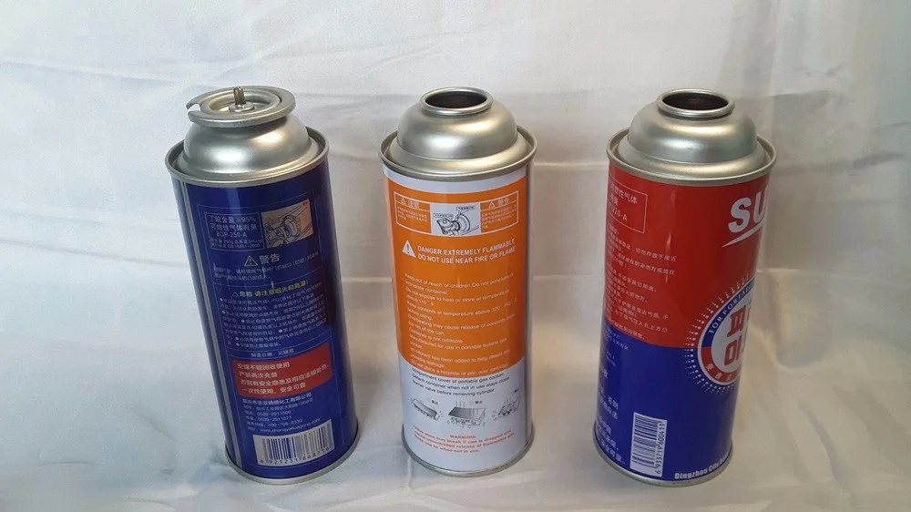 Lighter Butane Gas Cartridge Canister Empty Aerosol Can 4 Color Printing