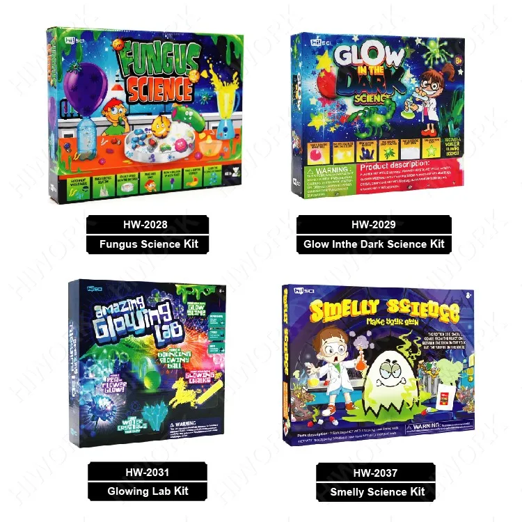 DIY Educational STEM Toys Magic Making Elastic Ball Glowing Lab Kit For Kids