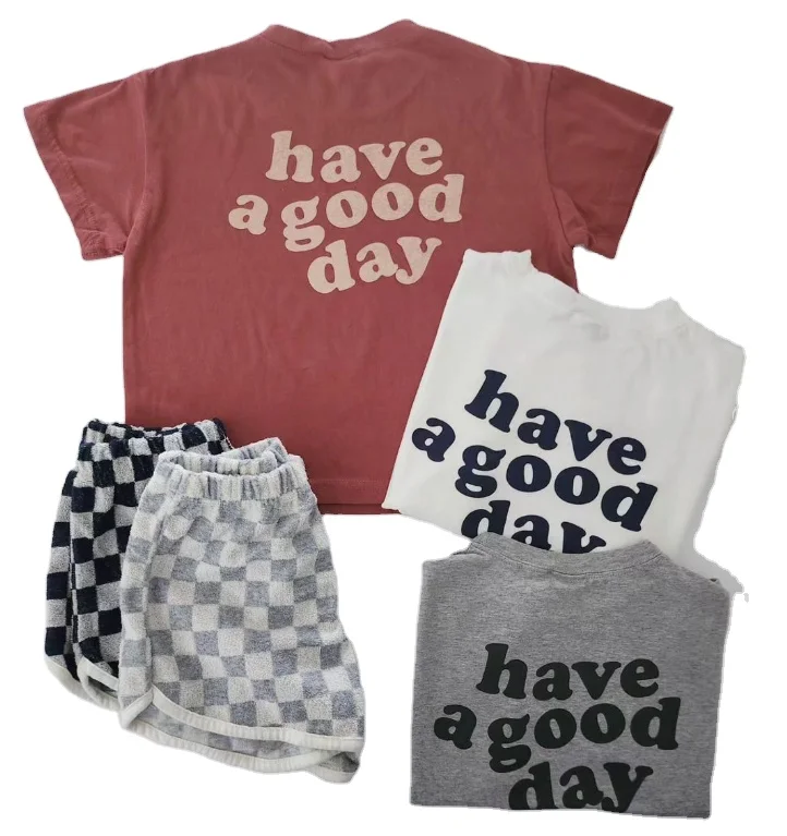 Wholesale summer unisex baby tops print Short Sleeve Tee custom color and Logo Short Sleeve t-shirt