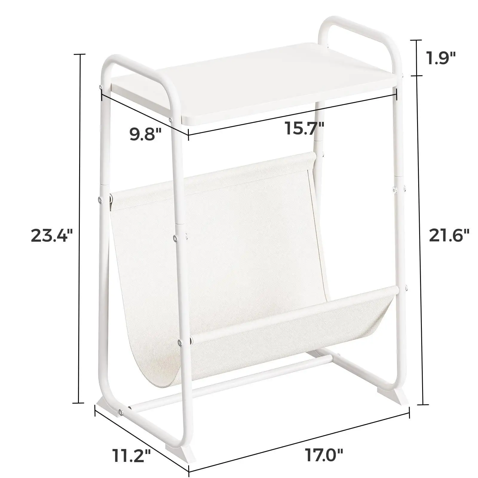 Factory patent Small side table with magazine strap Large storage space Bedroom OGJ