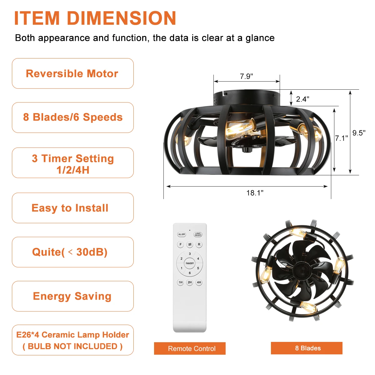 SLYNN Indoor Energy Saving Decorative Lighting LED Intelligent Ceiling Fan Lamp