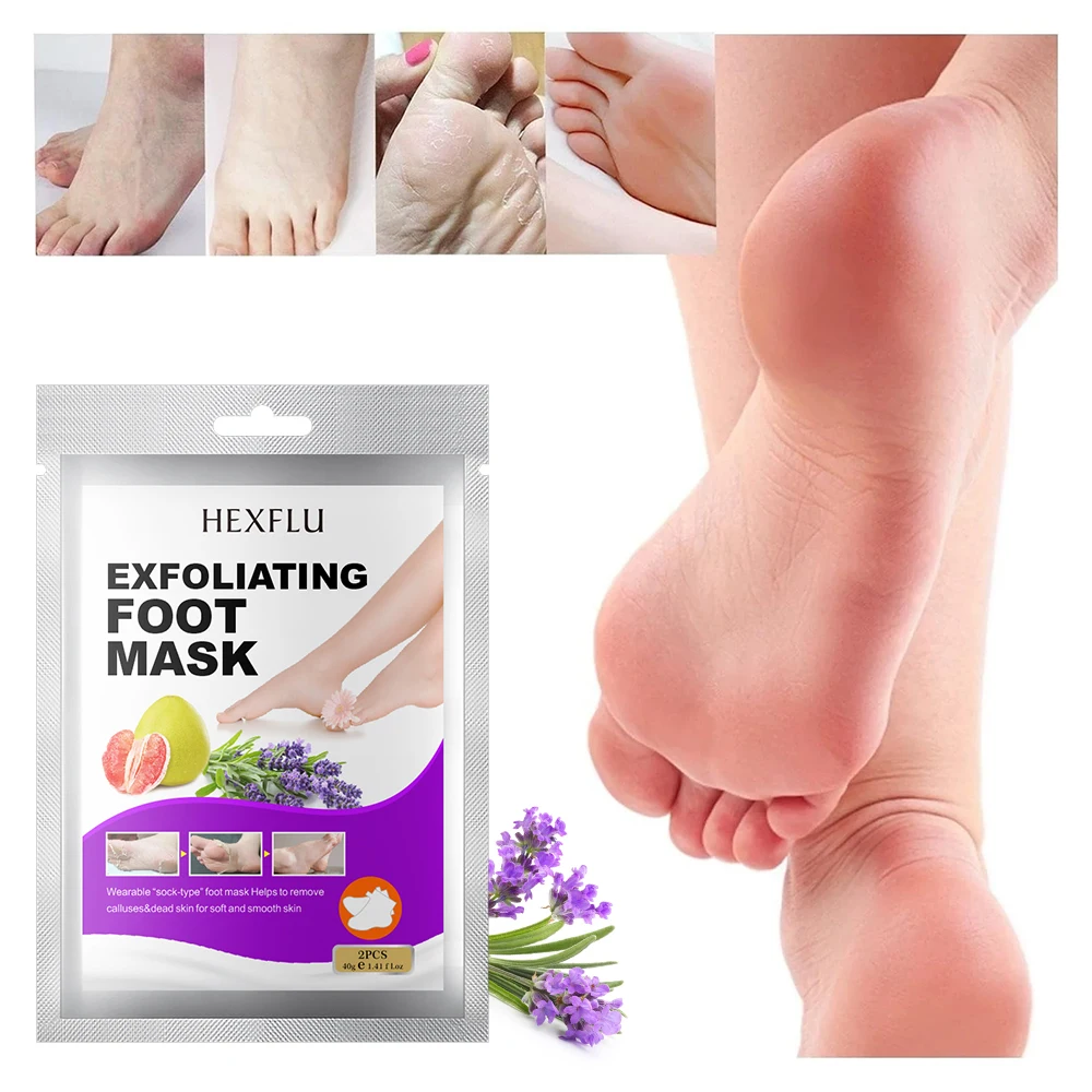 Best seller Foot mask  Exfoliating Scrub Pedicure Spa Socks Foot Peel mask Feet Care For Heels Remove Dead Skin Moisturizing