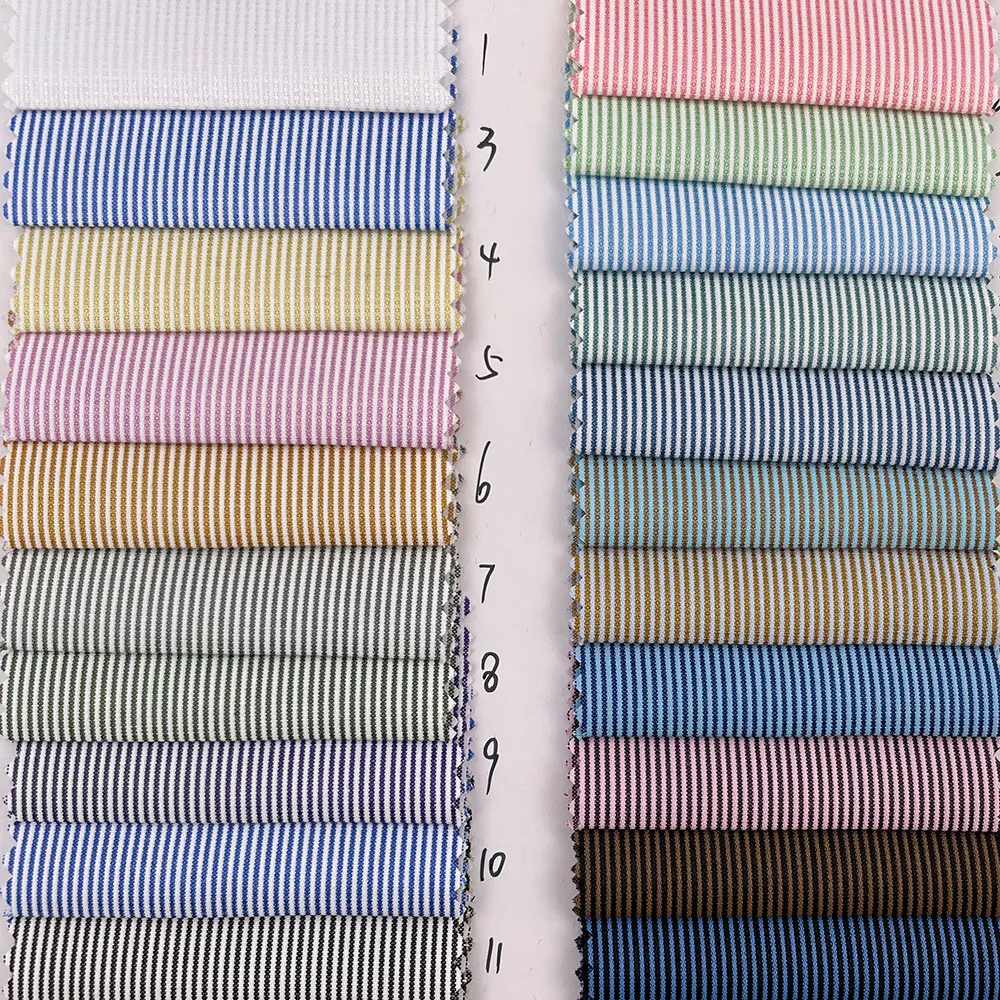 Wholesale Super Soft Woven Stripe Yarn Dyed School Uniform Shirt Skirt Fabric Material