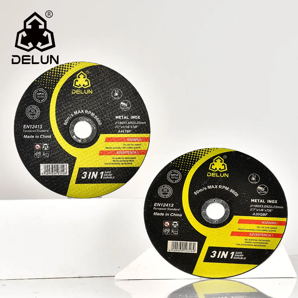 DELUN 180 mm Abrasive Cut Off Wheel 7 Inch Stainless Steel Disco De Corte Inox