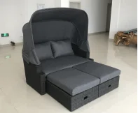 Outdoor Rattan Bed Leisure Garden Courtyard Beach Bed Home Bath House Hotel Leisure Garden Rattan Bed Sofa