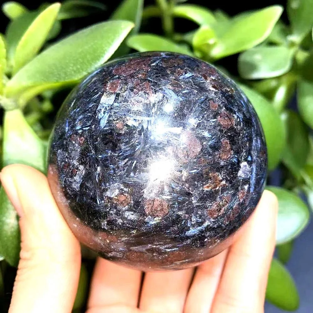 Wholesale Natural Astrophyllite Quartz Fireworks Stone Crystal Balls For Home Decoration Gift