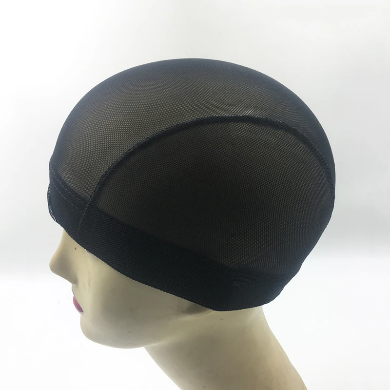 Оптовая продажа, дешевые эластичные прозрачные купольные колпачки из спандекса черной сетки для изготовления париков
