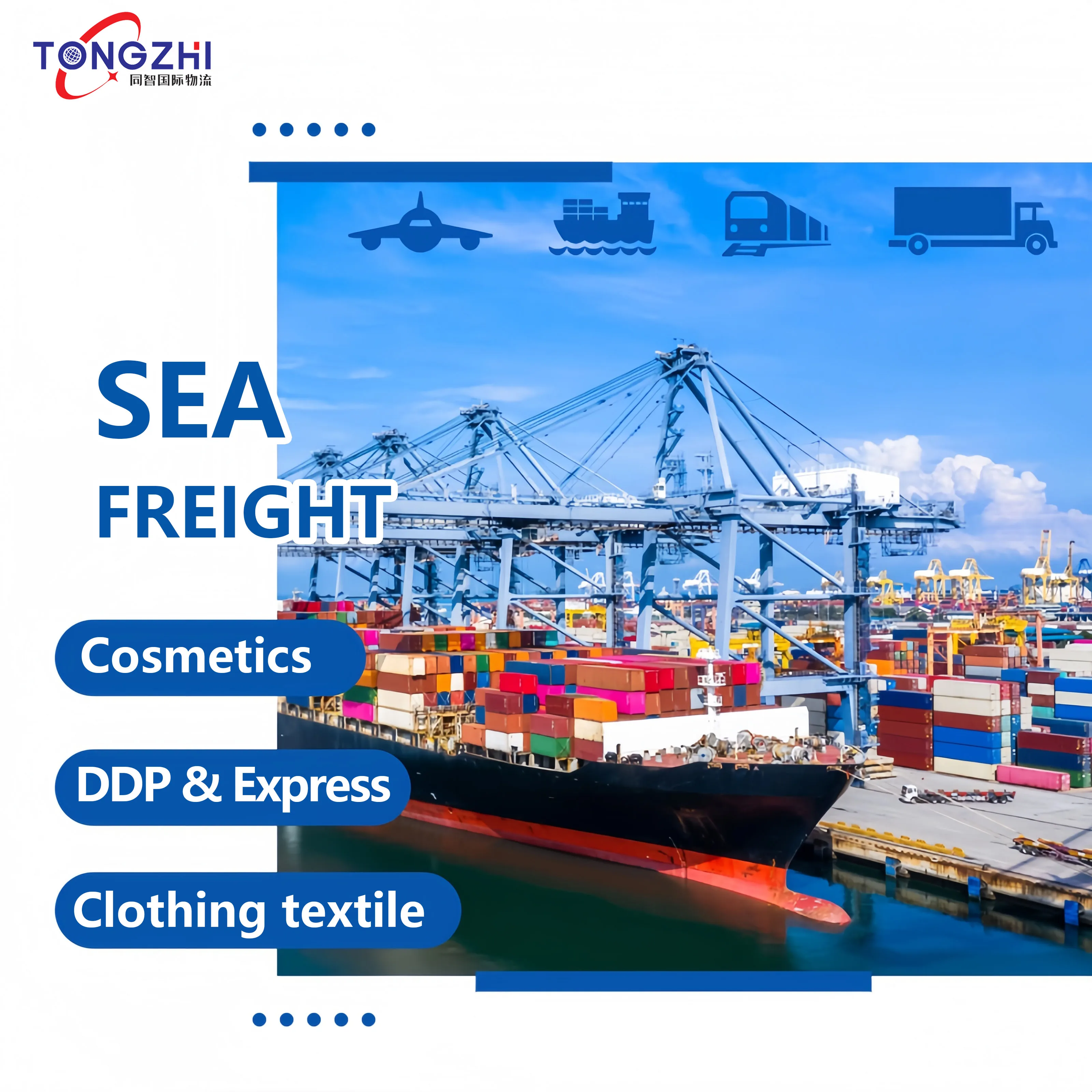 Clothing textile and Cosmetics LCL Door To Door Logistics Service Sea Freight Shipping Agent Transporte China To Malaysia