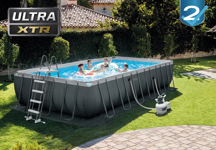 INTEX 26364 7 32*3 66*1 32 м прямоугольная рама большой бассейн из наземной стали и Аксессуары в