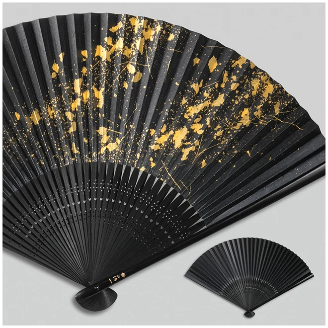 Japanese style handmade paper decorations hand folding clip fan