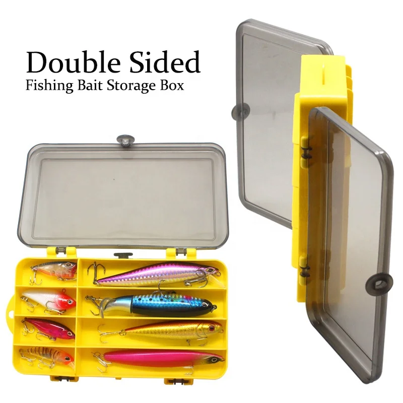 Waterproof Colored Tackle Storage Organizer Trays Fishing Double Sided Lure Boxes