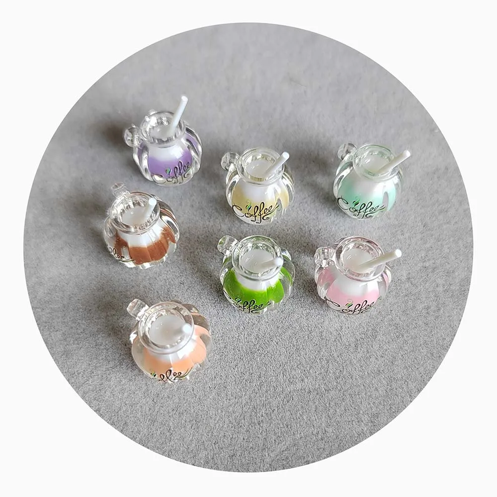 Luminous Coffee Cup Resin Charm Coffee Shop Gift Drink Charm