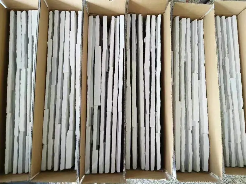 3d decoration white quartz split face cladding stone tile wall panel picture