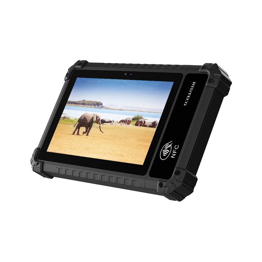 Прочный планшет Android 10,0, 4G LTE, 8 дюймов, промышленный планшет с 2D штрих-кодом, сканером отпечатков пальцев, UHF RFID NFC, защищенный планшет