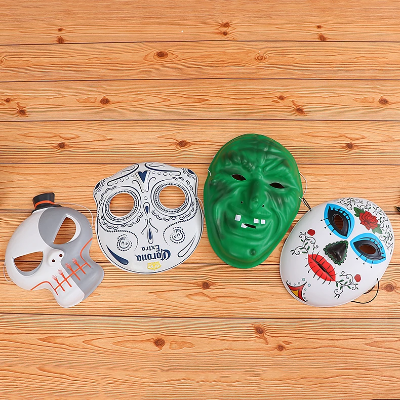 cheap custom fashion popular Halloween Party Costume Supplies Cosplay plastic mask PVC blister party mask Occasion Halloween