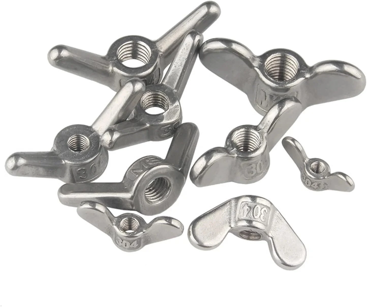 Hot sale DIN 315 Stainless Steel Wing Nuts M4, M6, M12 - SS304, SS316, SS202 Butterfly Wing Nuts for Mechanical Manufacturing