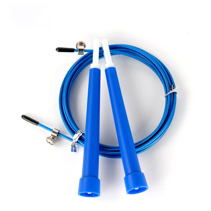 Home Gym Custom Logo Colorful Adjustable Sport Jumping Rope Black PVC Handle Speed Skipping Jump Rope For Kids Men Women