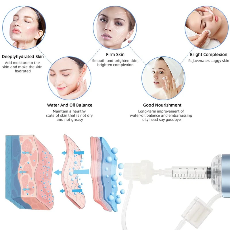 New Water Mesotherapy Meso Injector 5Pins Needle haifeel micro needle Mesotherapy  facial beauty Gun