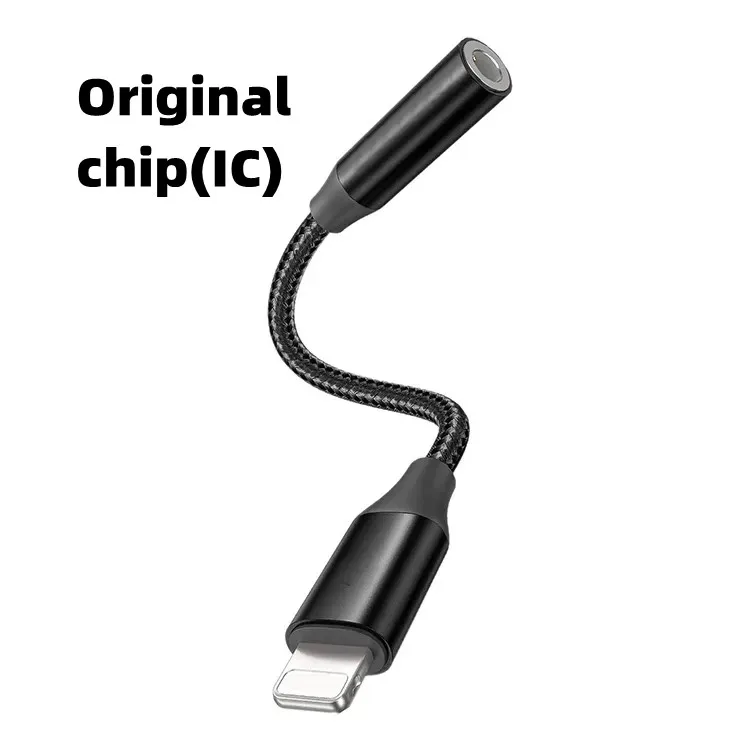 Most Popular original chip light ning adapter 3.5 Mm Headphone Jack Adapter For  iOS  Iphone  iPad apple