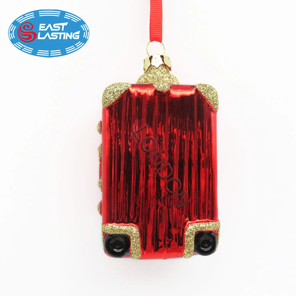 
Postbox hand made glass Christmas hanging sublimation ornament gifts 