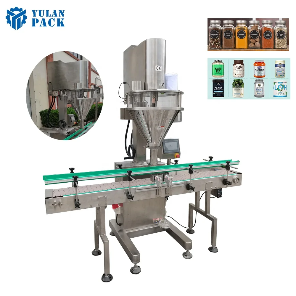 Manual Milk Powder Jar Filling Machine / Auger Filler / Dispenser With Lifting Turret