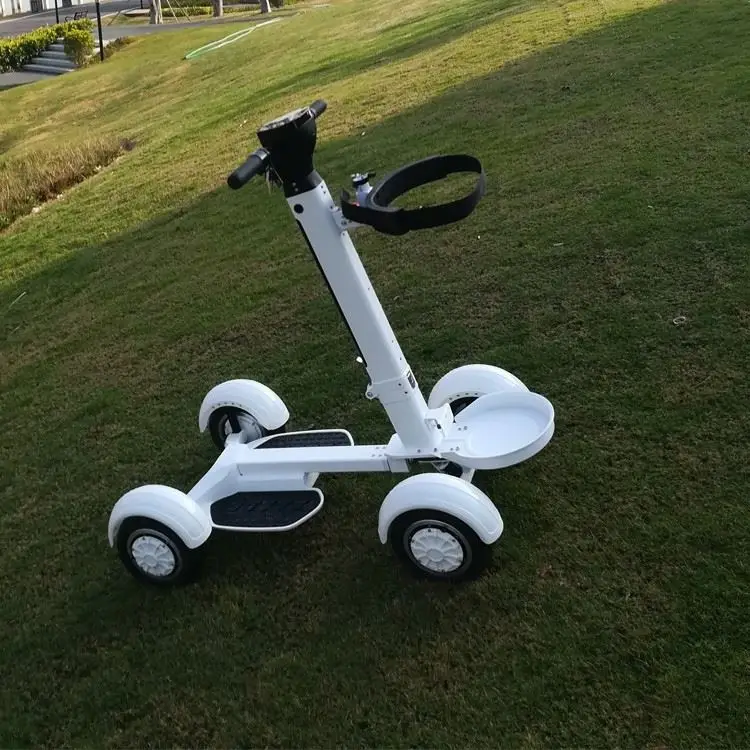 High Quality Easy Foldden Four Wheels Electric Push Golf Buggy Lithium Battery Golf Cart Scooter