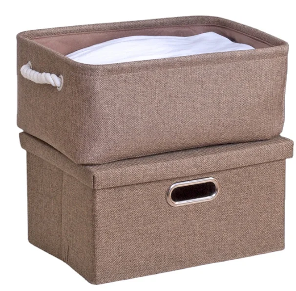 Foldable Jute PE Board Hard Storage Case for Clothes