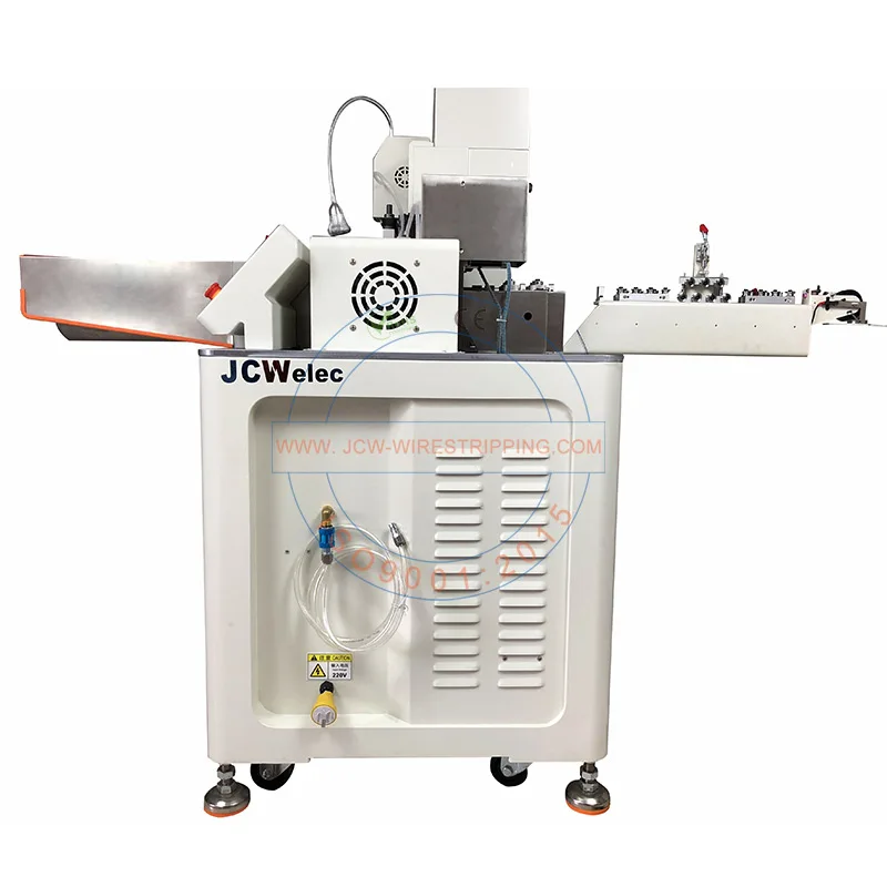 JCW-CST01 Fully automatic wire steel cutting stripping terminal pressing single head cable pin 2t crimping machine