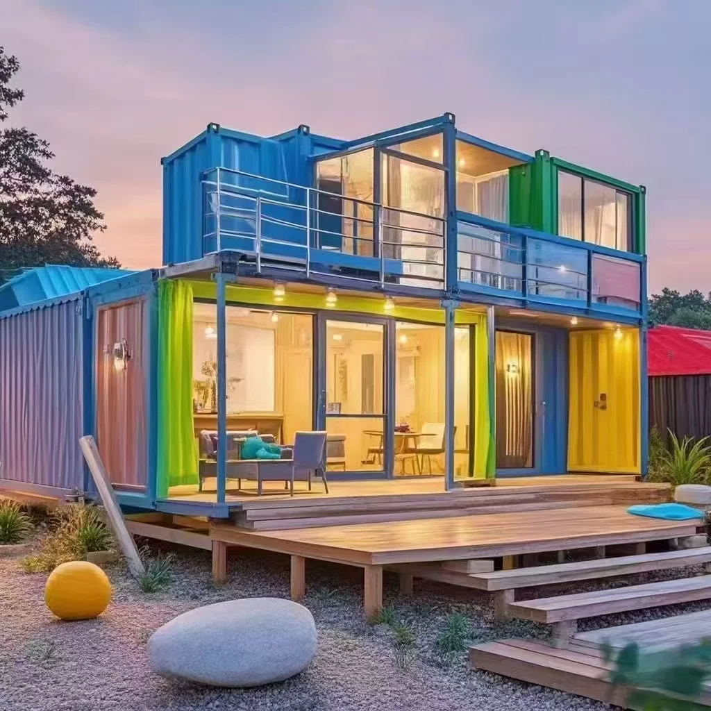 Container mobile home custom factory direct sales fireproof rock wool color steel house