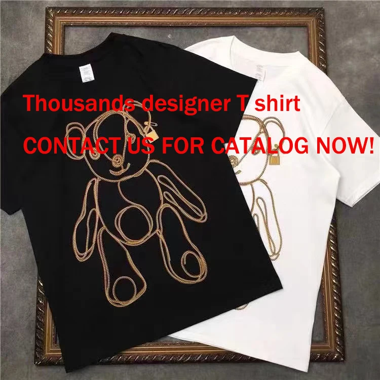 Men Luxury Designer Fashion Tee Shirt Custom Printed Famous Brand Casual Women Famous brand Summer Blouse Tees Tshirts