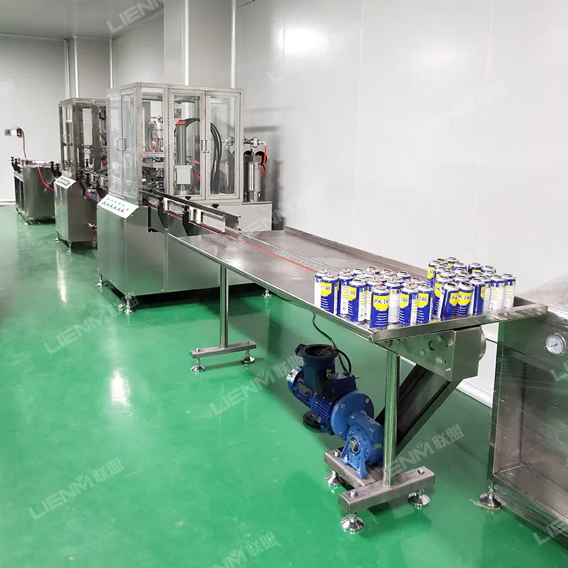Factory price automatic aerosol filling machine aerosol spray paint liquid filling machine production line