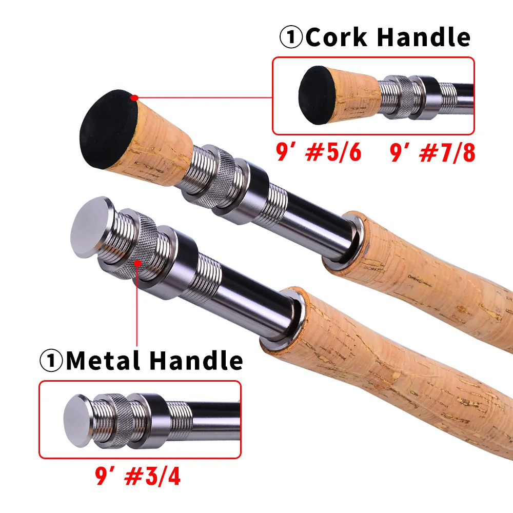 OEM Fly fishing rod 9ft 2.7m 4sections high Carbon Fiber Blanks Double Handed Fly Fishing Rod ready to ship