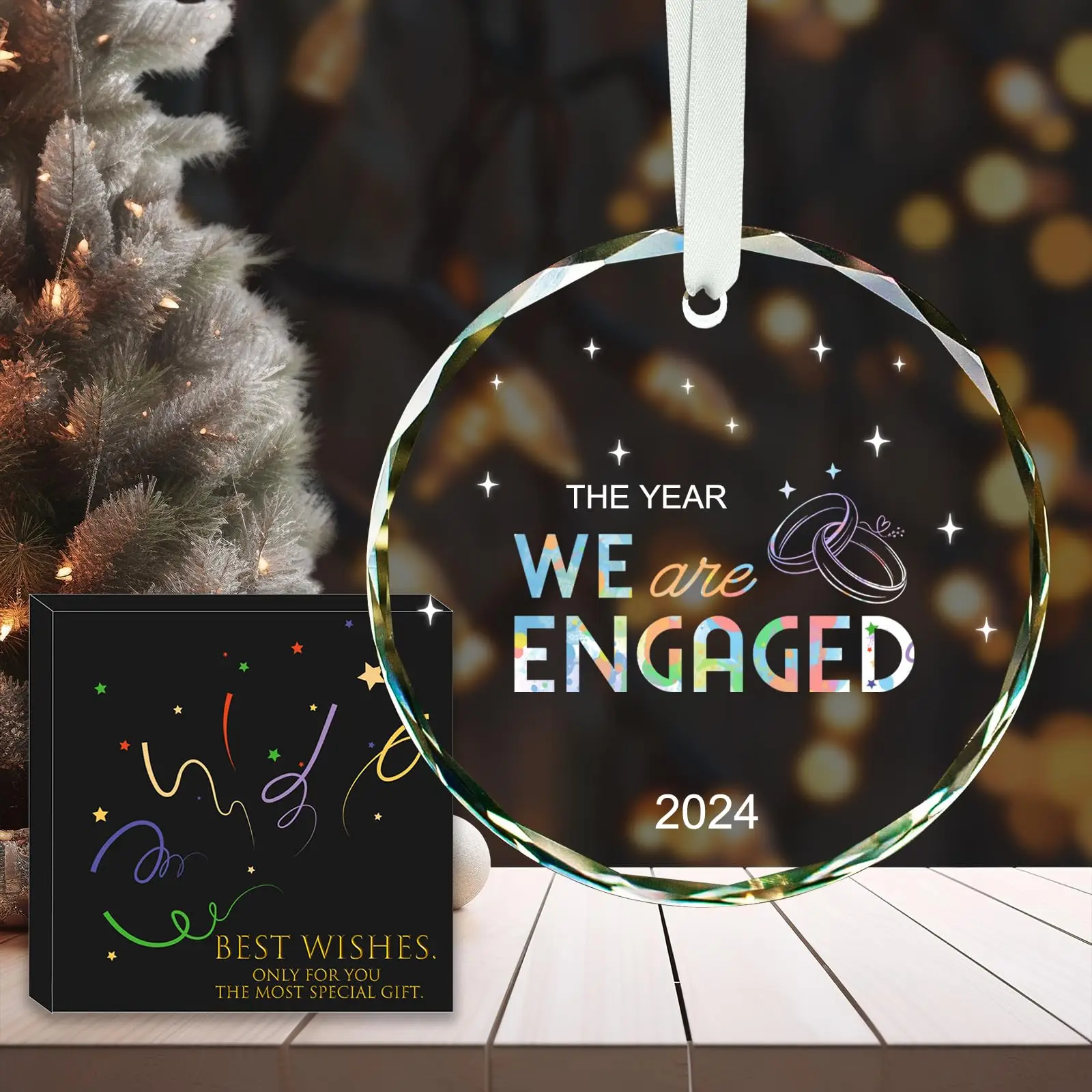Etched Crystal Crafts blank Crystal Ornaments Carved Hanging personalized custom crystal glass ornament
