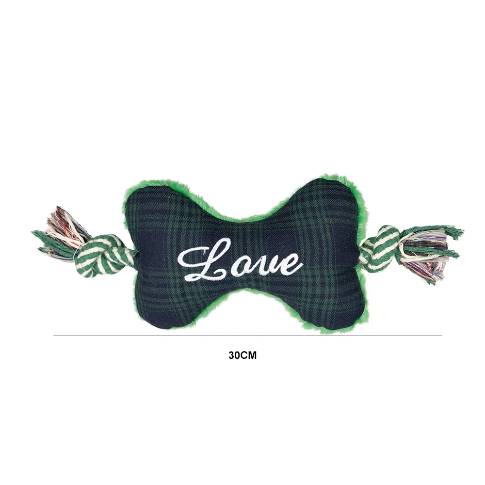 Рождественский праздничный плюшевый и веревочный набор игрушек для домашних животных