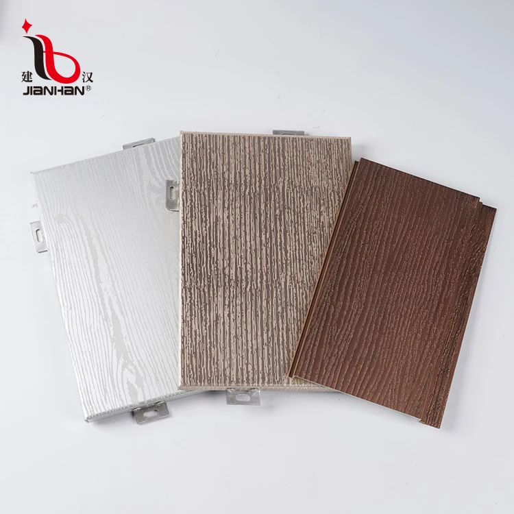 
customized apartment aluminium screen walls wood grain rectangle metal facade panel aluminum veneer wood effect 