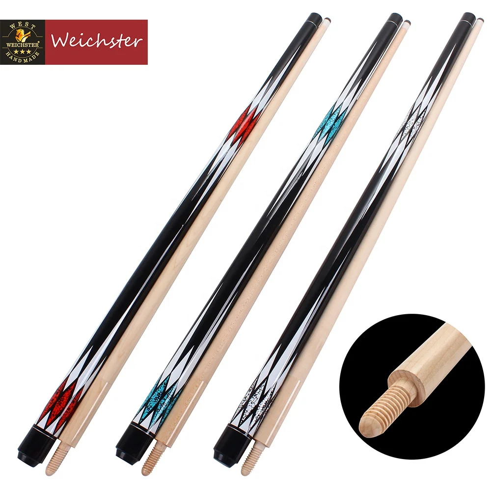 
Weichster 3 Cushion Carom Billiard Pool Cue Stick Wooden Joint Cue 