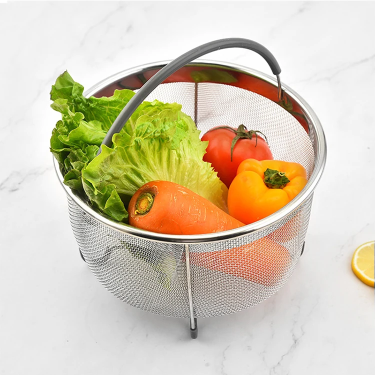 304 Stainless Steel  Drainer Basket Strainers  Colanders  with Handle