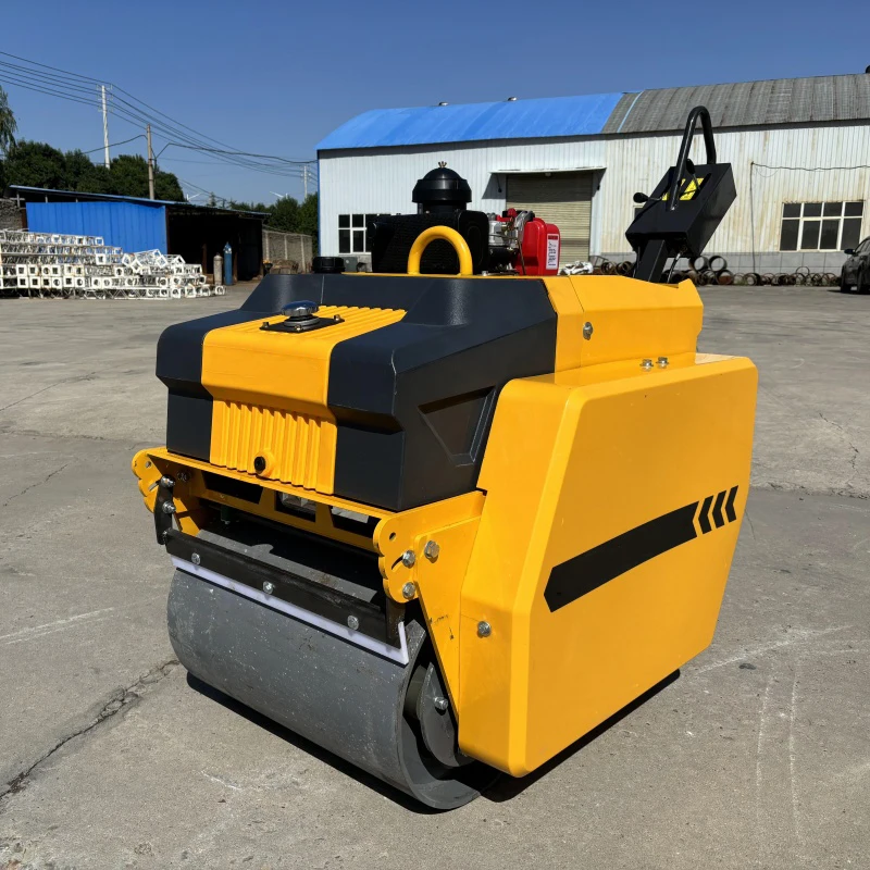Oem Gasoline Diesel Engine Mini Road Roller Soil Road Machinery 500kg 600kg Roller Compactor
