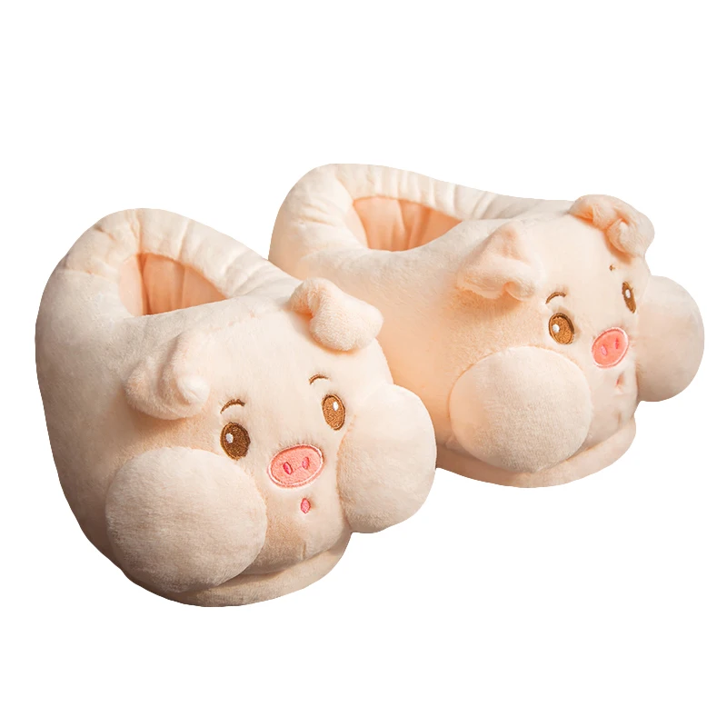 New cute plush animal slippers Light weight animal shaped plush slipper for home
