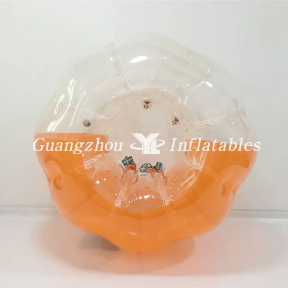 Half orange Color Body Fighting Football Soccer Wearable TPU Bubble Suit Adult Inflatable Bumper Ball