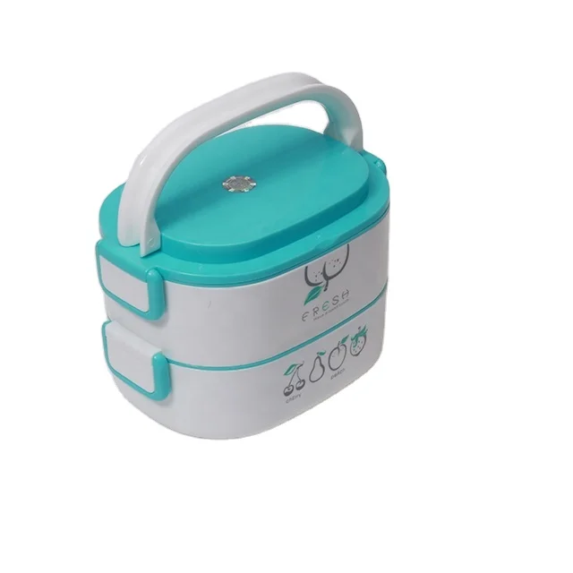 Japan style 2-layer students plastic microwave and freezer safe  food lunch box for kids and adult